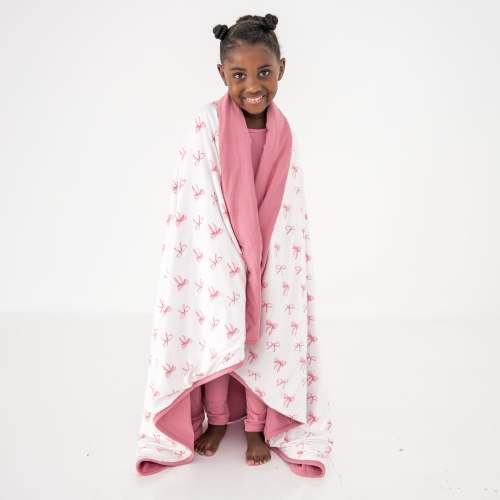 Toddler Blanket in Bow (Pink no Ruffles) 1.0
