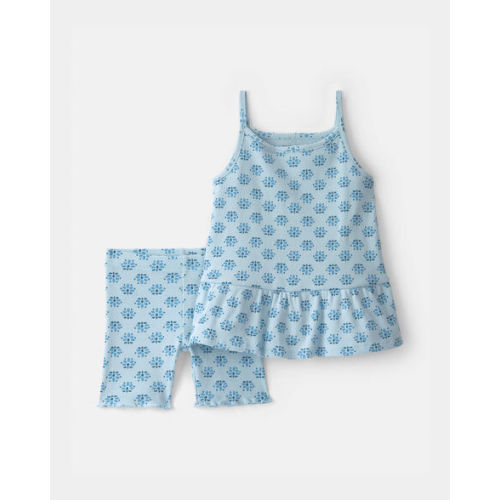 Toddler Girl 2-Piece Tank Top & Short Set - Blue | Carter's