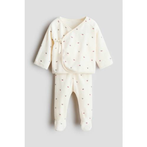 2-PIECE VELOUR CARDIGAN AND PANTS SET