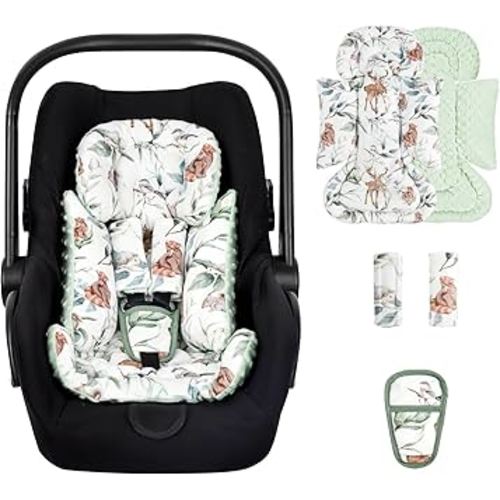 TANOFAR Car Seat Head Support Baby - Infant Car Seat Insert for Newborn Girls Boys - Soft Carseat Head Support for Infant - Newborn Carseat Insert for Car Seats, Strollers, Swings, Bouncer (Animal)