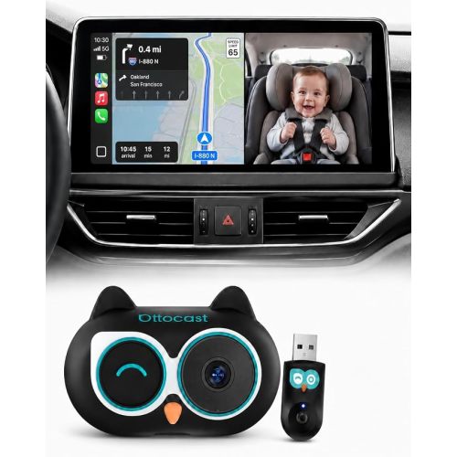 OTTOCAST Baby Car Camera 2026,Wireless CarPlay Adapter (No Android Support)