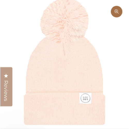 Beanie with Pom - Blush Pink