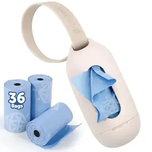 Jool Baby Disposable Diaper Bag Dispenser (Oatmeal) + 3 Refill Rolls (Lavender-Scented) - Attaches to Stroller or Diaper Bag for On-the-Go Convenience