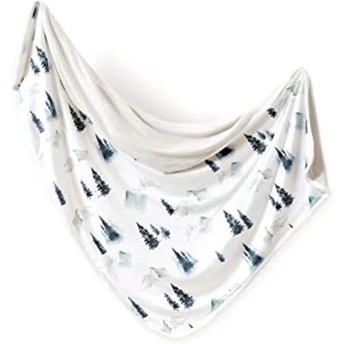 GRSSDER Baby Blankets Super Soft Jersey Knit Swaddle Blanket for Baby Girls and Boys, Double Layer Receiving Blankets 34 x 44 Inches Extra Large for Swaddling, Wild Forest Pattern