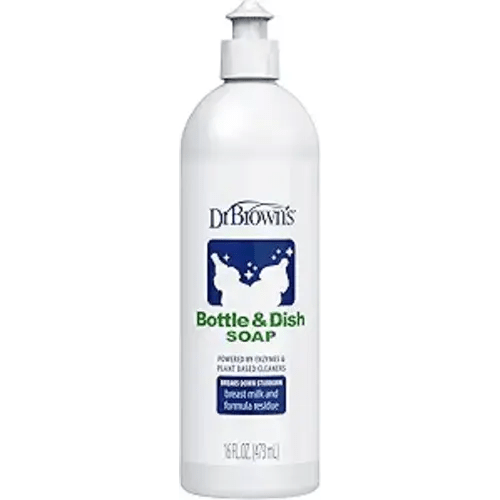 Dr. Brown's Bottle & Dish Soap for Baby Bottles and Baby Accessories, Plant-Derived, Fragrance-Free, 16 fl oz, 1 Pack