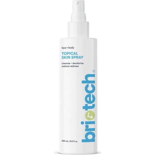 BRIOTECH Topical Skin Spray, Hypochlorous Acid Spray for Sensitive Skin, HOCl Facial Mist, Full Body Support Against Irritation, Calm Redness, Soothe Foot & Scalp, 8.5 oz (1 Pack)
