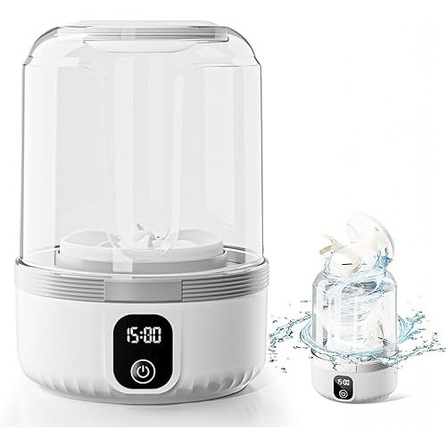 Underwear Washing Machine, Upgrade 1.5L Mini Portable Washing Machine Rechargeable Underwear Washer Deep Cleans Small Clothes for Apartment, Dorm, RV, Travel & Hotel Use