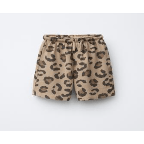 ANIMAL PRINT SHORTS - Brown | ZARA United States