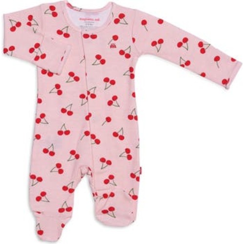 3-6M - Cherry Picking Organic Cotton Magnetic Footie