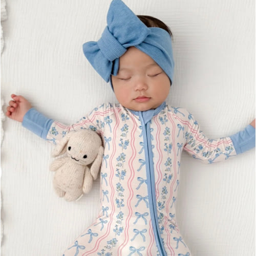 Amelia Bow Zipper Romper – In My Jammers