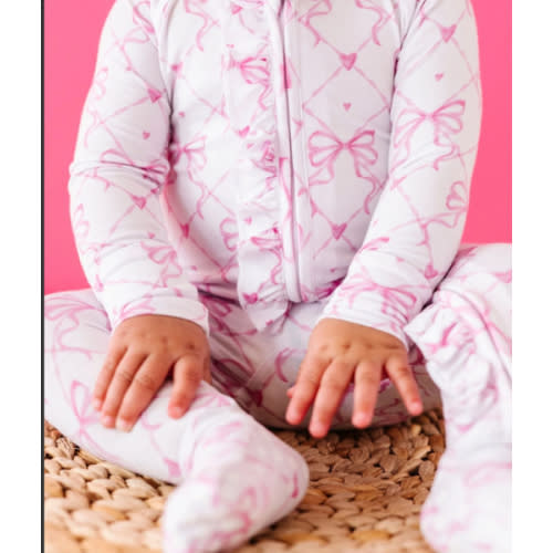 Take A Bow Ruffle Footie