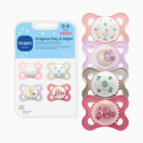 MAM Day & Night Pacifiers 0-6 Months (4 Pack)