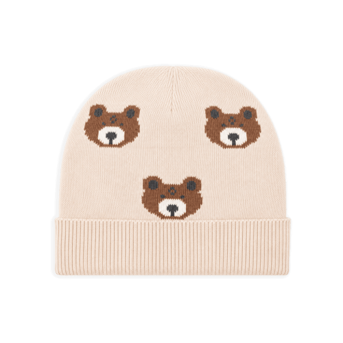 Viverano | Bear Sweater Knit Round Beanie Hat (Organic Cotton)
