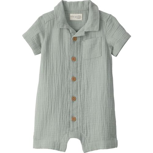 Little Planet by Carter's Boy Jumpsuit made with Organic Cotton, Meadow Green, NB