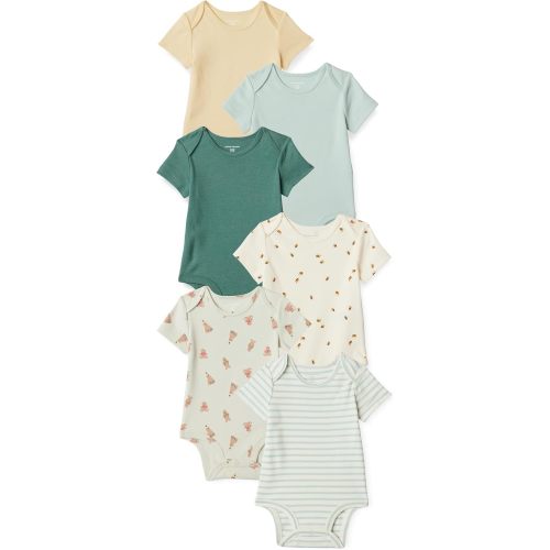 Amazon Essentials Unisex Babies' Short-Sleeve Bodysuits