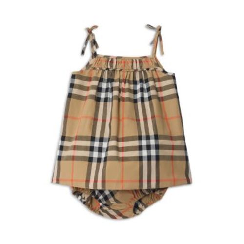 Girls' Check Cotton Dress with Bloomers - Baby