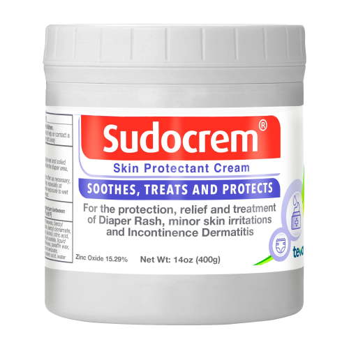 Sudocrem Diaper Rash Cream, Soothes, Treats, and Protects, 15.29% Zinc Oxide, 14oz