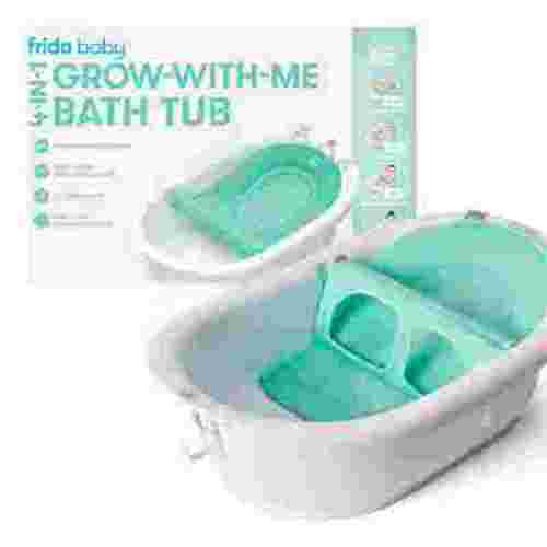 Frida Baby 4-in-1 Infant Tub, Grow with Me Bathtub for Newborn to Toddler, White, Unisex