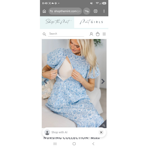 NURSING COLLECTION: Make The Right Choice Blue Floral Maxi Dress