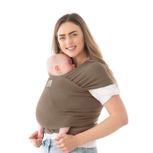 KeaBabies Original Baby Wrap Carrier - Saddle Brown