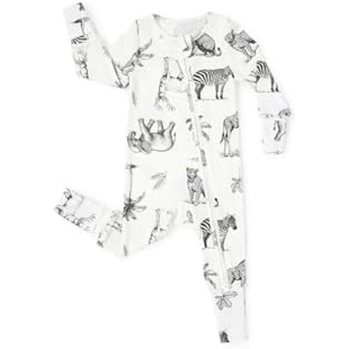 PATPAT Baby Clothes with Premium Soft Wool, Footie Pajama for Baby Boy Girl, Tencel Lyocell Romper Sleeper with 2-Way Zipper