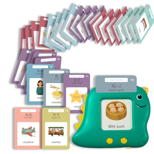 Monkey & Bananas | Cantonese English Talking Flash Cards Toy | Traditional Chinese & Jyutping | Bilingual Toy for Toddlers & Beginners | 224 Words, 18 Themes | Screen-Free | Ages 2–6