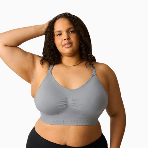 Kindred Bravely Simply Sublime Seamless Nursing Bra For Breastfeeding - Slate Grey, Large