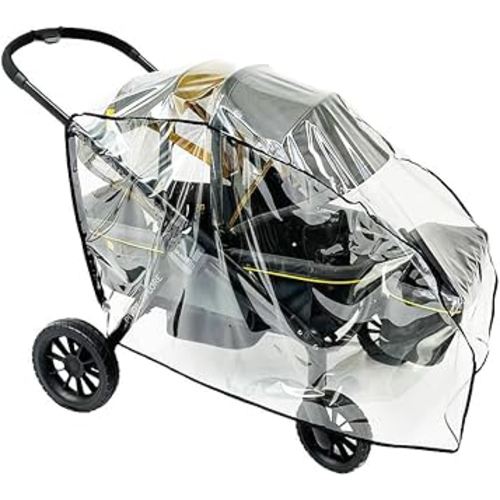 SASHA'S Rain and Wind Cover for Evenflo Pivot Xplore All-Terrain Stroller Wagon, Clear Design, Ventilation Holes, Maximum Coverage (Stroller not Included) Made in USA