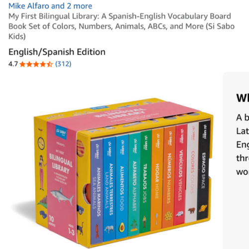 My First Bilingual Library: A Spanish-English Vocabulary Board Book Set of Colors, Numbers, Animals, ABCs, and More (Si Sabo Kids)