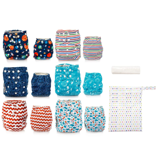 Simple Being Outer Space Print Unisex Reusable Baby Cloth Diapers