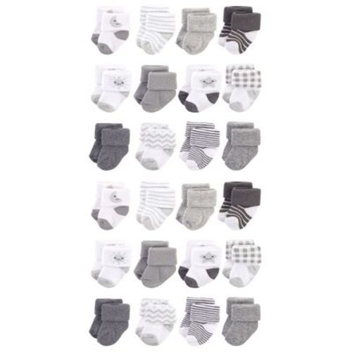 Hudson Baby Cotton Rich Baby Terry Socks 24-Pack