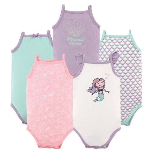 Hudson Baby Sleeveless Bodysuits, 5-Pack, Preemie-24 Months