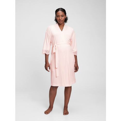 Maternity Softest Modal Lace-Trim Robe