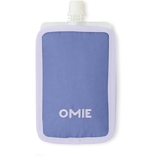 Omie OmieChill | Travel Food Pouch Cooler | Fits Standard 3.5-4 oz Food Pouches | 100% Nylon Sleeve with Freezable Pack (Green)