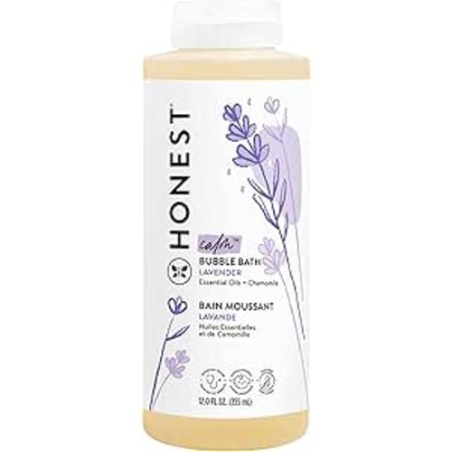 The Honest Company Foaming Bubble Bath & Baby Wash, Tear-Free, Hypoallergenic, Natural Formula, Lavender Calm Scent, 12 fl oz