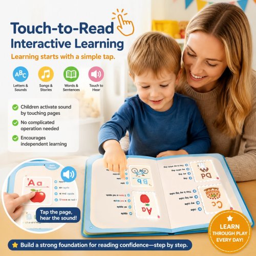 📚 Interactive Phonics & Early Learning Sound Book for Kids