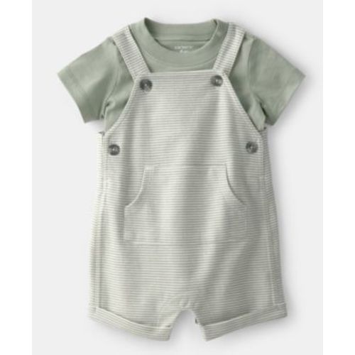 Baby Boys' Striped Top & Shortall, 2-Piece Set