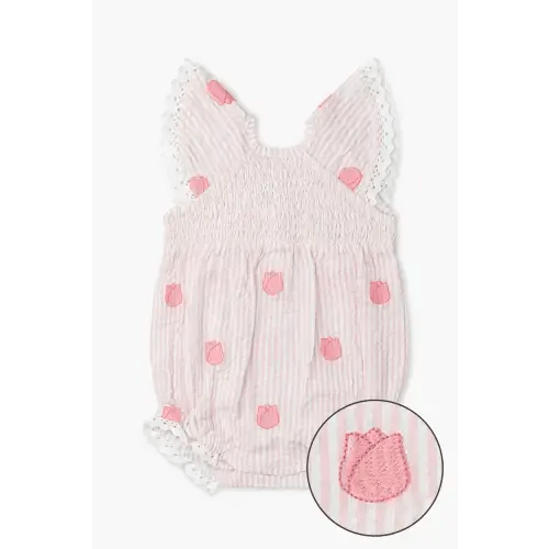 Smocked Bubble Romper - Organic Baby Clothes - Monica + Andy