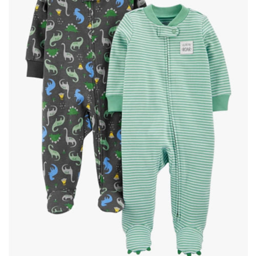 Simple Joys by Carter's baby-boys 2-way Zip Thermal Footed Sleep, 3-6 MO