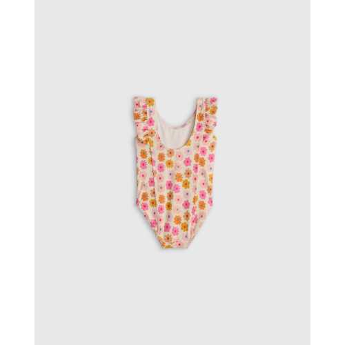 Ruffle One Piece Swimsuit - Baby in Multi Daisy