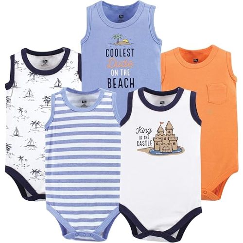 Hudson Baby Unisex Baby Cotton Sleeveless Bodysuits
