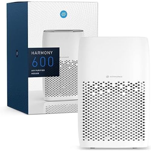 HATHASPACE HSE600 True HEPA Air Purifier for Home, Removes 99.9% of Dust, Smoke, Pet Dander, Odors, VOCs, Covers Up to 600 Sq. Ft, Quiet Air Cleaner with Smart Sensor for Bedroom & Large Rooms