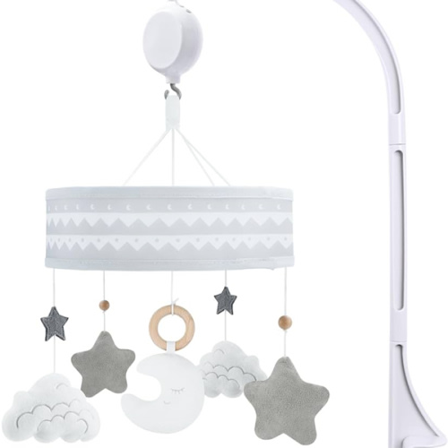 Lovvie & Joy Baby Crib Mobile,Mobile for Crib with 35 Lullabies and Stuffed Hanging Toys for Newborns Boys and Girls,Goodnight Moon Nursery Decor