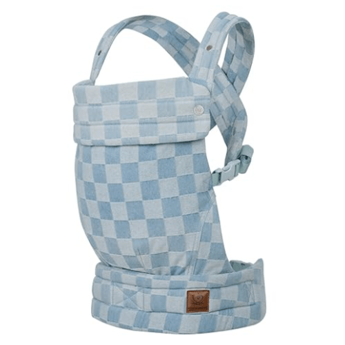 Ergonomic Baby Carrier Newborn to Toddler, Lightweight & Breathable Cotton Infant Carrier for Hands Free Comfort (Denim Gingham)