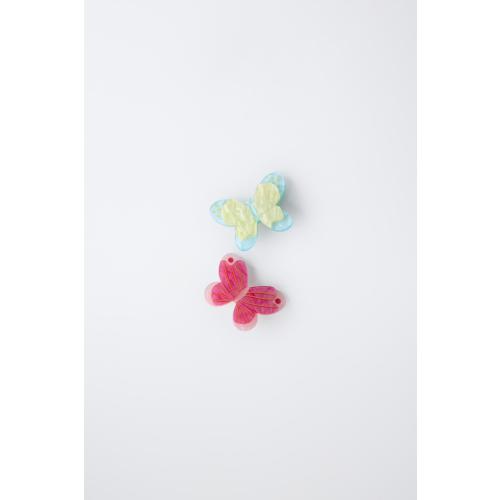 PACK OF TWO BUTTERFLY HAIR CLIPS