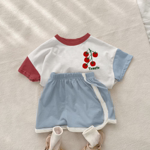 TOMATO Baby 2-Piece Contrast Sleeves Set