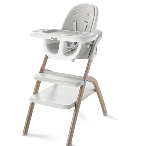 Graco EveryStep 6 in 1 High Chair, Babies and Toddlers Portable Slim High Chair with 6 Growing Stages from Infant to Toddler Seating, Convenient for Dining Time, Featured Design in Misty