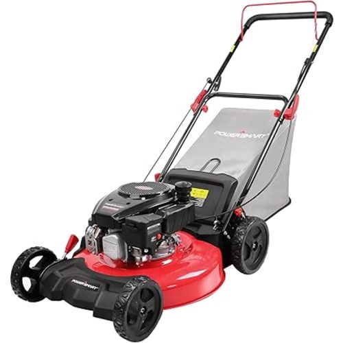 PowerSmart Gas Lawn Mower 21-Inch 144cc OHV Engine 3-in-1 Push Mower with Bagging