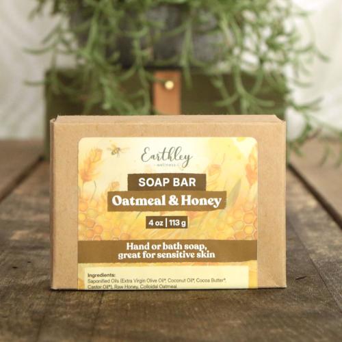 Oatmeal and Honey Soap - For Dry, Damaged Skin | Natural Wellness | Earthley | Earthley Wellness