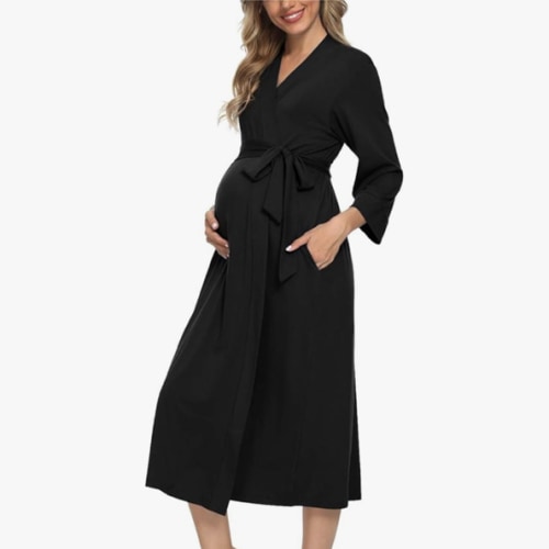 Xpenyo Women's Maternity Sleepwear,Labor/Delivery/Nursing/Hospital Nightgown Kimono Robes Long Pregnancy Loungewear